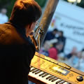 Markus H�ller - keyboards, Soulband Celebration am 26.06.2013 in Eschborn